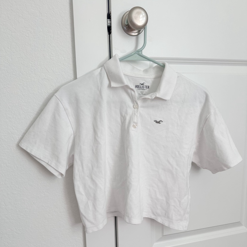 Hollister Crop polo shirt size S